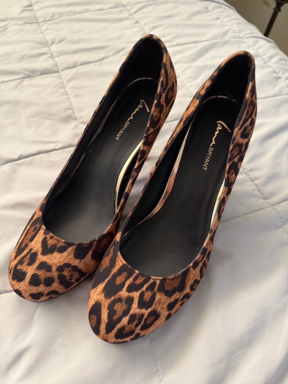 Lane Bryant Leopard-Print Pumps in Brown and Black